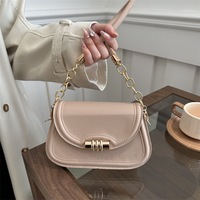 Sac à bandoulière coréen tendance pour femme, petit sac à chaîne sous le bras, couleur unie, prix abordable