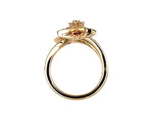 Anillo de Oro Sólido de 18K con Diseño de Estrella Cometa, Completamente Adornado con Diamantes, Diseño Abierto Elegante para Mujer, Joyería Fina - Product Image 3