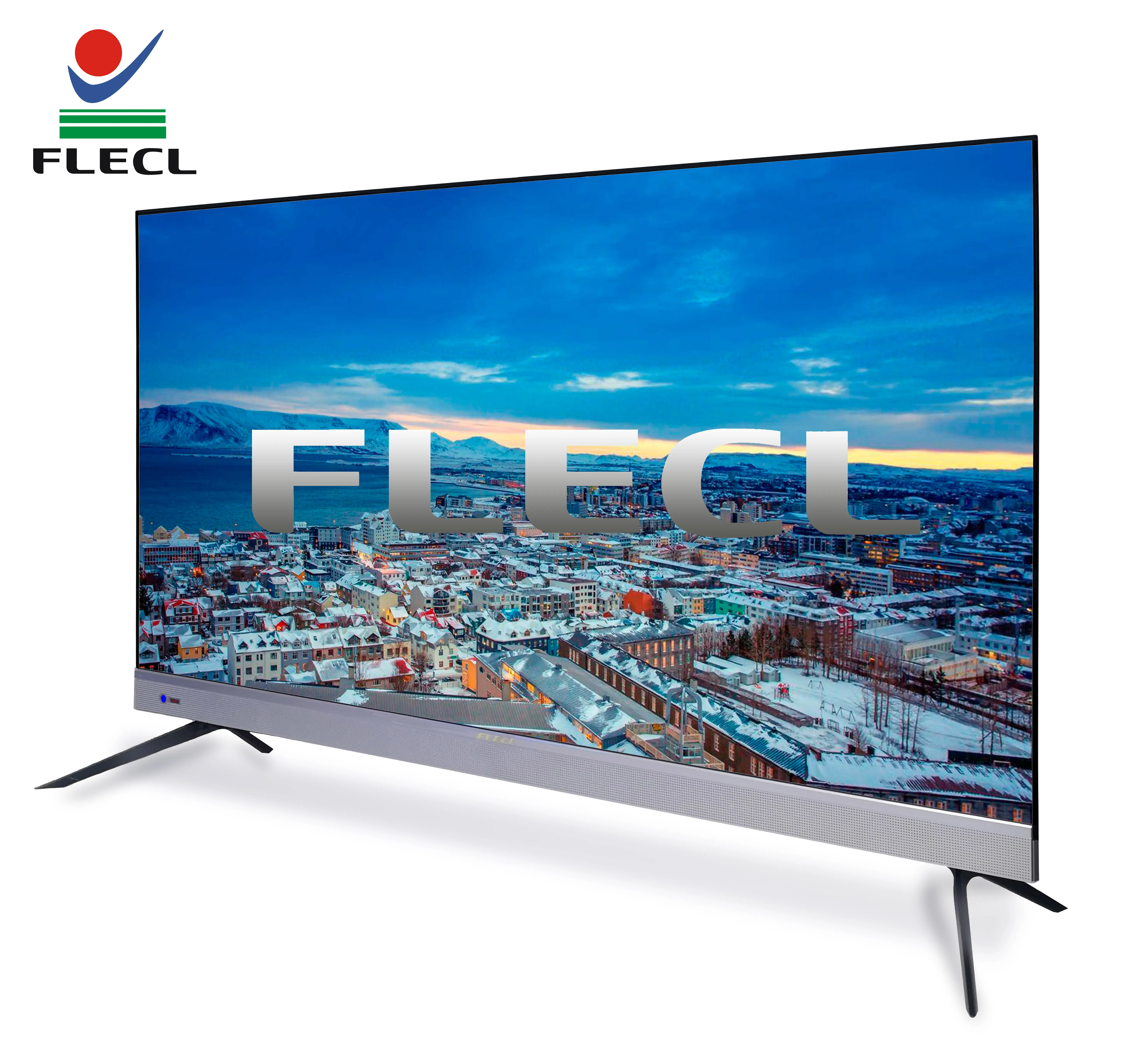 FLECL UHD 50/55/65 pouces LCD LED tv 4k smart tv 1 + 8g android télévision écran plat 16:9 avec des sons de bonne qualité haut-parleur