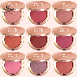 Maquillaje facial con logotipo personalizado, colorete mate, colorete <span class=keywords><strong>para</strong></span> mejillas, compacto, crema de maquillaje OEM, paleta de rubor individual hinchable - Product Image 1