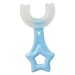 Mouthguard Toothbrush Helper U Shaped Baby Cleaning Brush Silicone 60S Quick Tooth Whitening Cute Car Star Bear Paw