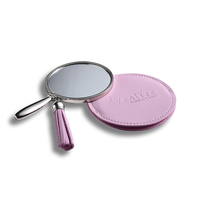 Grosir Zinc Alloy Oval Make Up saku cermin kosmetik kompak genggam Putri Cermin