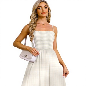 Vestidos Maxi de Tirantes Finos para Mujer, Tejidos, Cintura Alta, Bolsillos Fruncidos, Lavables <span class=keywords><strong>a</strong></span> Máquina, Poliéster y Spandex, Verano 2026, Casual - Product Image 3