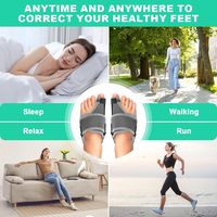 Penyangga Bunion Nilon yang Dapat Disesuaikan 2Pcs Korektor Bunion Wanita Pria Pelurus Jari Kaki Besar Pelat Fiksasi 2-Sudut Anti-Selip Ganda