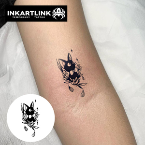 Tatuaggio Temporaneo a Forma di Gatto per Donna, Adesivo per Tatuaggio Carino, Lunga Durata 15 Giorni, Impermeabile, Naturale, a Base di Succo di Frutta, per Signore - Product Image 2