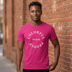 T-shirt à col rond pour homme, manches courtes, imprimé lettres sur le devant, coupe classique, décontracté, 100% coton tricoté, anti-boulochage, 320g - Product Image 1