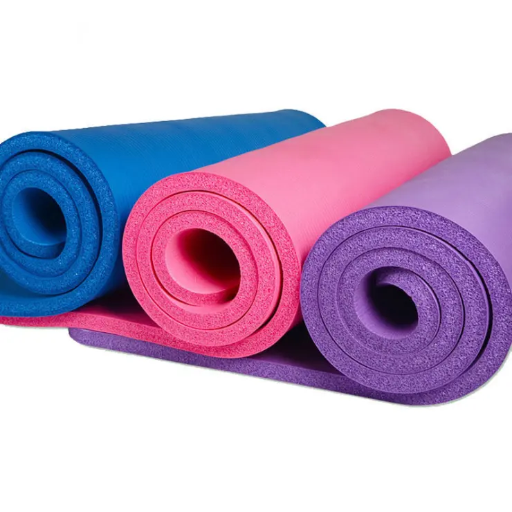 Tapete de yoga de látex natural com tamanho grande, tapete de pendurar com 15mm antiderrapante e espessura