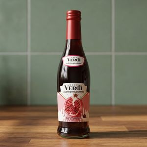 Vinagre de granada líquido de primera calidad, producto italiano, botella de 500 ml, certificado ISO/HACCP/BRC, color rojo. - Product Image 2