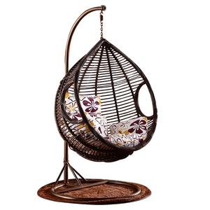 Moderno uovo a forma di uovo mobili da esterno giardino in vimini Rattan uovo sedia appesa <span class=keywords><strong>altalena</strong></span> con supporto - Product Image 4