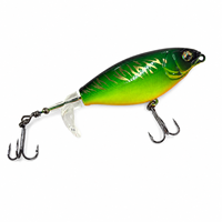 Leurre de pêche LUSHAZER Propeller Tail Hard 80mm 90mm, flottant, pour la pêche en surface, pour achigan, brochet, perche, avec hameçon triple