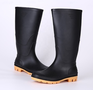 OEM Knee High Non-safety Plastic PVC <strong>Wellies</strong> Rain Boots Waterproof Oil &amp; Chemical Resistant Non-slip Lightweight for Gardening - Product Image 3