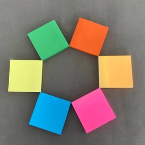 color paper 3X3''sticky tear off notepad - Product Image 1