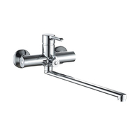 Robinet de baignoire chaude pomme de douche corps en alliage de zinc tuyau de sortie chromé robinet de douche de salle de bain