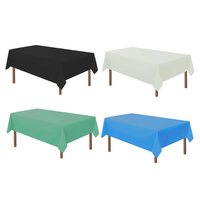 Nappe de table en PEVA avec logo personnalisé, nappe de pique-nique de couleur unie, nappe jetable imperméable en plastique rectangulaire