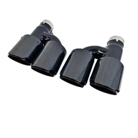 Mise à niveau du tuyau d'échappement Audi A4 A5 A6 A7 S4 S5 S6 S7 en fibre de carbone acier inoxydable noir buse de silencieux tête d'échappement