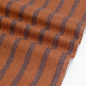 Tela de Lino 100% Tejida, Certificada OEKO-TEX 100, Agradable al Tacto, con Rayas, Teñida con Hilo, Lavada, Orgánica, para Prendas de Vestir - Product Image 3