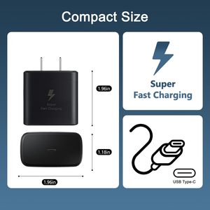 <span class=keywords><strong>2</strong></span>-Pack 45W Typ C Ladegerät 6ft USB C Kabel Supers chn elles Laden QC3.0 Kompatibel 9V/2A für Galaxy S24 Wall Charger Block - Product Image 3