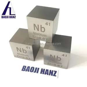 10mm 25.4mm 38.1mm R04200 cube de niobium pur poli prix du bloc de niobium