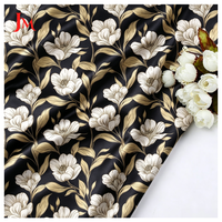 Tissu satiné en polyester double face imprimé numériquement à motifs floraux, idéal pour les robes féminines – Vente chaude