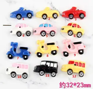 Kawaii Resin Car Motorcycle Taix Cabochons Flatback Car Baby Shower Scrapbook Embellishments Cabochon Craft Suppliers