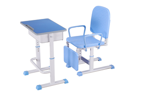 Venta al por mayor popular plegable mobiliario escolar ajustable individual estudiante escritorio y silla conjunto de plástico mesa de metal - Product Image 3