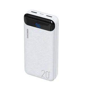 KAKUSIGA 20000 mah powerbank 휴대용 미니 전원 디지털 디스플레이 모바일 충전 스마트 전원 은행 삼성 xiaomi