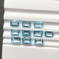 Pierre précieuse de topaze bleu ciel naturelle spacieuse en pierre de topaze émeraude pour la fabrication de bijoux