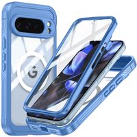 Étui de téléphone magnétique intégral 360° avec protection d'écran intégrée, antichoc, transparent, pour Google Pixel 9 Pro XL 8 Pro 11 10 10 Pro