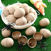 Fournitures de bricolage pour œufs de Pâques en papier mâché, œufs en papier vierges pour fêtes et chasses aux œufs, décorations et cadeaux de fête