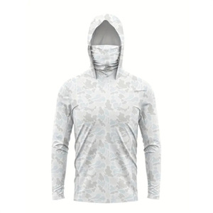 Vente en gros OEM – Nouveau T-shirt de pêche à capuche pour homme, manches longues, performance extérieure, en Spandex/Polyester, séchage rapide, imprimé sérigraphié - Product Image 3