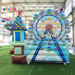 WINSUN Château gonflable populaire combiné Montagnes russes et Grande Roue avec toboggan aquatique <span class=keywords><strong>pour</strong></span> fêtes d'<span class=keywords><strong>anniversaire</strong></span> d'enfants, location et usage domestique - Product Image 3