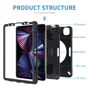 <span class=keywords><strong>Funda</strong></span> completa para tableta, cubierta completa de Robot, resistente, a prueba de golpes, soporte para <span class=keywords><strong>Ipad</strong></span> 360 Pro 11 Air 10,2, 10,9 - Product Image 2