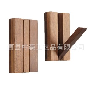 Solid Wood <b>Wall</b> Mounted Coat <b>Hooks</b> Rectangle Shape Eco Friendly Multi Purpose Storage Rack For Entryway Front Door Use - Product Image 4