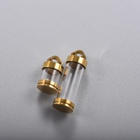 Mini pendentif flacon en verre en acier inoxydable, porte-parfum DIY, collier étanche, porte-mémoire pour hommes et femmes