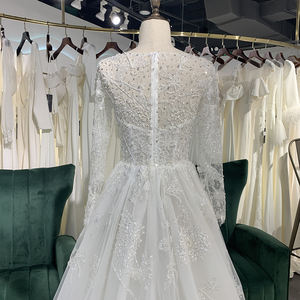 Jancember LSSG070 Elegant Lace <b>Long</b> <b>Sleeve</b> Muslim Bridal <b>Wedding</b> <b>Dresses</b> - Product Image 4