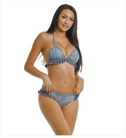 Nouveau Maillot de Bain Deux Pièces Sexy 2026 pour Femme, Séchage Rapide, Style Jean, pour la Plage