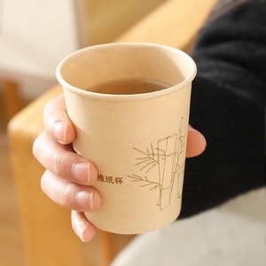 Gobelets en papier en fibre de bambou, 100 pièces, gobelets jetables épaissis pour boissons froides, pour la maison, le bureau, le pique-nique - Product Image 2