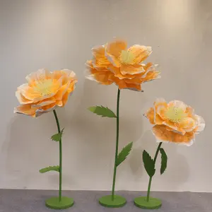 E102 Giant Auto-Blooming Handmade Paper Flowers Sunflower Rose Shopping Mall Wedding Decoration
