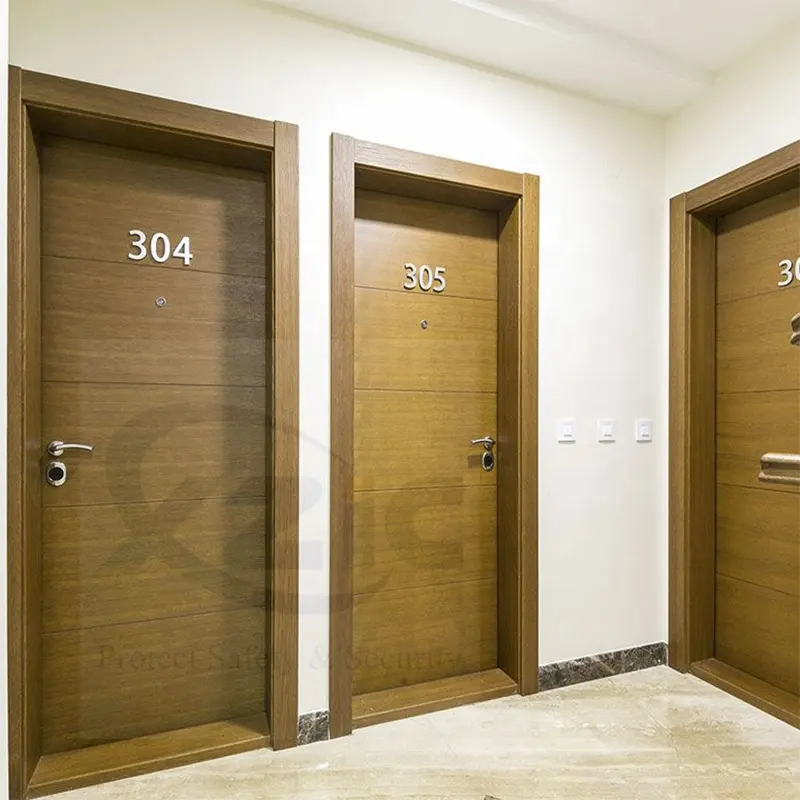 Customized oak fire doors fire rated interior doors UL listed wood fire doors or hotels