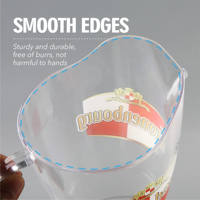 Pichets à bière en plastique transparent de haute qualité de 60oz avec poignée pour jus de fruits thé glacé boissons récipient à eau pour les fêtes de bureau à domicile