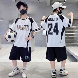 Conjunto <span class=keywords><strong>de</strong></span> uniforme <span class=keywords><strong>de</strong></span> baloncesto para niños - conjunto deportivo <span class=keywords><strong>de</strong></span> verano <span class=keywords><strong>de</strong></span> dos piezas <span class=keywords><strong>de</strong></span> manga corta estilo motociclista americano para niños - Product Image 4