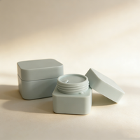 Pot en plastique PP de couleur mate pour crème pour le visage, avec couvercle à visser, anti-fuite, récipient cosmétique vide pour l'emballage des soins de la peau
