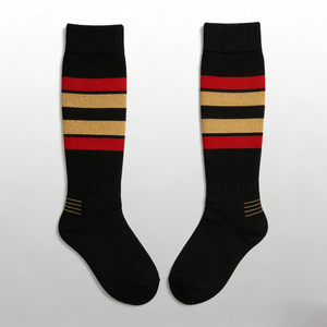 Chaussettes de football <span class=keywords><strong>Scrunch</strong></span> à lettres personnalisables pour l'entraînement en camp d'été, tricot double couche professionnel, réduisent la fatigue des jambes, obtenez un échantillon gratuit - Product Image 1