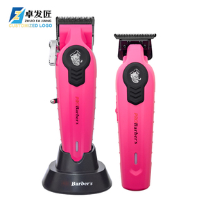 Kit de Herramientas de Peluquería Profesional para Barbero de Salón Rosa con Alimentación USB para Cortadora y Recortadora para Estilizar y Cortar Cabello - Product Image 1