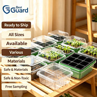 Bandeja de Plástico Transparente Personalizada para Plántulas de Vivero, Contenedor de Envío de Plantas, Material PET PP