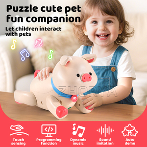Zhorya Đầu Giáo Dục AI Pet Âm Nhạc Nhảy Múa Ghi Âm Giọng Nói Cảm Ứng Cảm Ứng Điều Khiển Từ Xa Robot Lợn Đồ Chơi - Product Image 3
