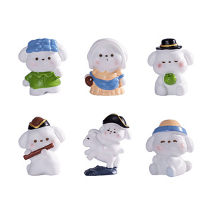 Figurines d'animaux en résine Dp, mini décorations de dessins animés, ornement de bureau à domicile, artisanat artistique, cadeau - Product Image 5