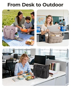 <span class=keywords><strong>Bolsa</strong></span> <span class=keywords><strong>de</strong></span> Hombro Tipo Tote <span class=keywords><strong>para</strong></span> Mujer, Estilo Personalizado, Gran Capacidad, Acolchada, <span class=keywords><strong>de</strong></span> Nailon, con Compartimento Aislado <span class=keywords><strong>para</strong></span> el Almuerzo, <span class=keywords><strong>para</strong></span> Maestras y <span class=keywords><strong>Trabajo</strong></span> - Product Image 2