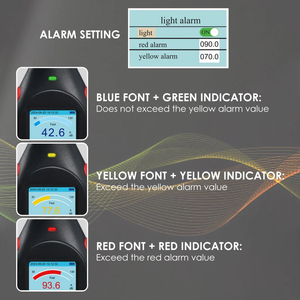 Sonometre numérique portable le plus vendu au prix d'usine avec pondération rapide/lente A/C, alarme lumineuse visuelle et enregistrement des données - Product Image 2