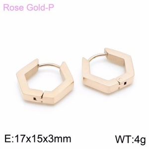 Boucles d'oreilles creuses plaquées or 18 carats, bijoux géométriques pour femmes, vente en gros d'usine - Product Image 4